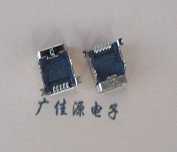 临沂 MINI USB 5PF 90°SMT前插后贴电源接口