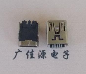 临沂MINI USB前两脚插座 90度卧式 端子DIP针脚定义