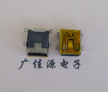 临沂MINI USB 5P 接口 母座 全贴带麦拉 高9.6带0.9柱子