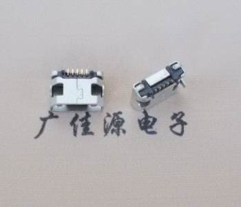 临沂迈克小型 USB连接器 平口5p插座 有柱带焊盘