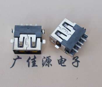 临沂 USB母座 贴片沉板3.5/4.9 直口/卷口铜壳/铁壳
