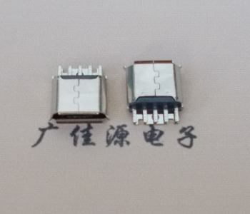 临沂Micro USB母座 防水接口焊线夹板式悬空翻边