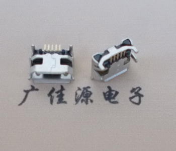 临沂Micro USB母座牛角间距7.2x6.6mm加长端子定位柱