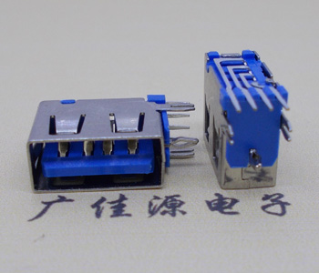 临沂USB 测插2.0母座 短体10.0MM 接口 蓝色胶芯