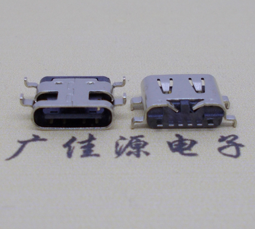 临沂USBType-C6P母座卧式接口沉板0.8mm