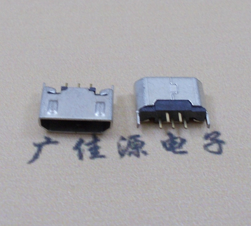 临沂迈克USB 180度母座5p直插带地脚1.5端子直口