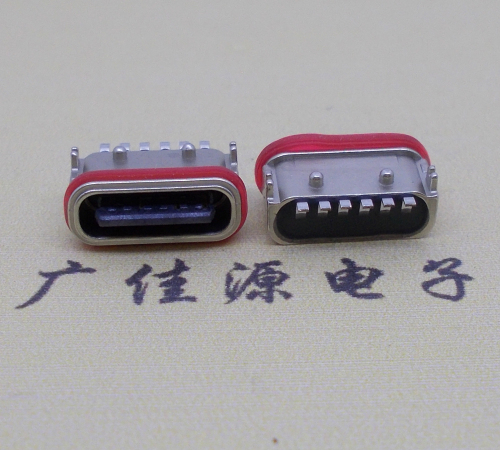 临沂防水Type-C6p母座卧式贴片连接器