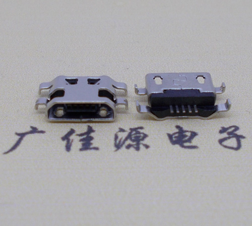 临沂micro usb5p连接器 反向沉板1.6mm四脚插平口