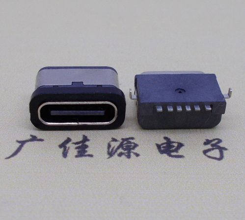 临沂两脚插板防水type-c6p母座沉板0.8mm焊接