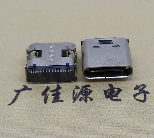 临沂卧式type-c16p母座四脚插无弹片接口