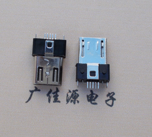 临沂MICRO USB 5P公头B型SMT贴板带柱
