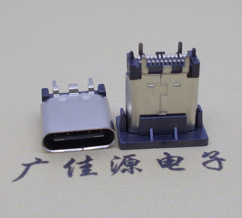 临沂立式type-c24p短体母座长10.5mm 直立式type-c母座