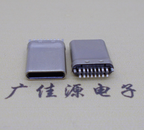 临沂拉伸带弹type-c16p公头,夹pcb板0.8mm单边地脚