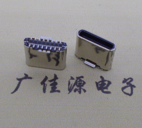 临沂立贴type-c16p公头长7.2mm  直立式贴板type-c公头连接器