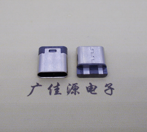 临沂电源椭圆形USB接口.type c2p焊线母座.充电尾部2点焊接详解