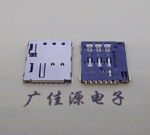 临沂NANO SIM 自弹式卡座 1.37H 带CD测试7Pin 手机卡座连接器